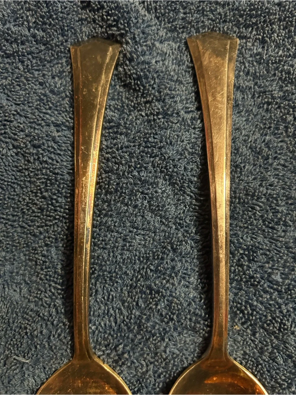 Silver Tone Stainless Dessert Spoon - Set of 2